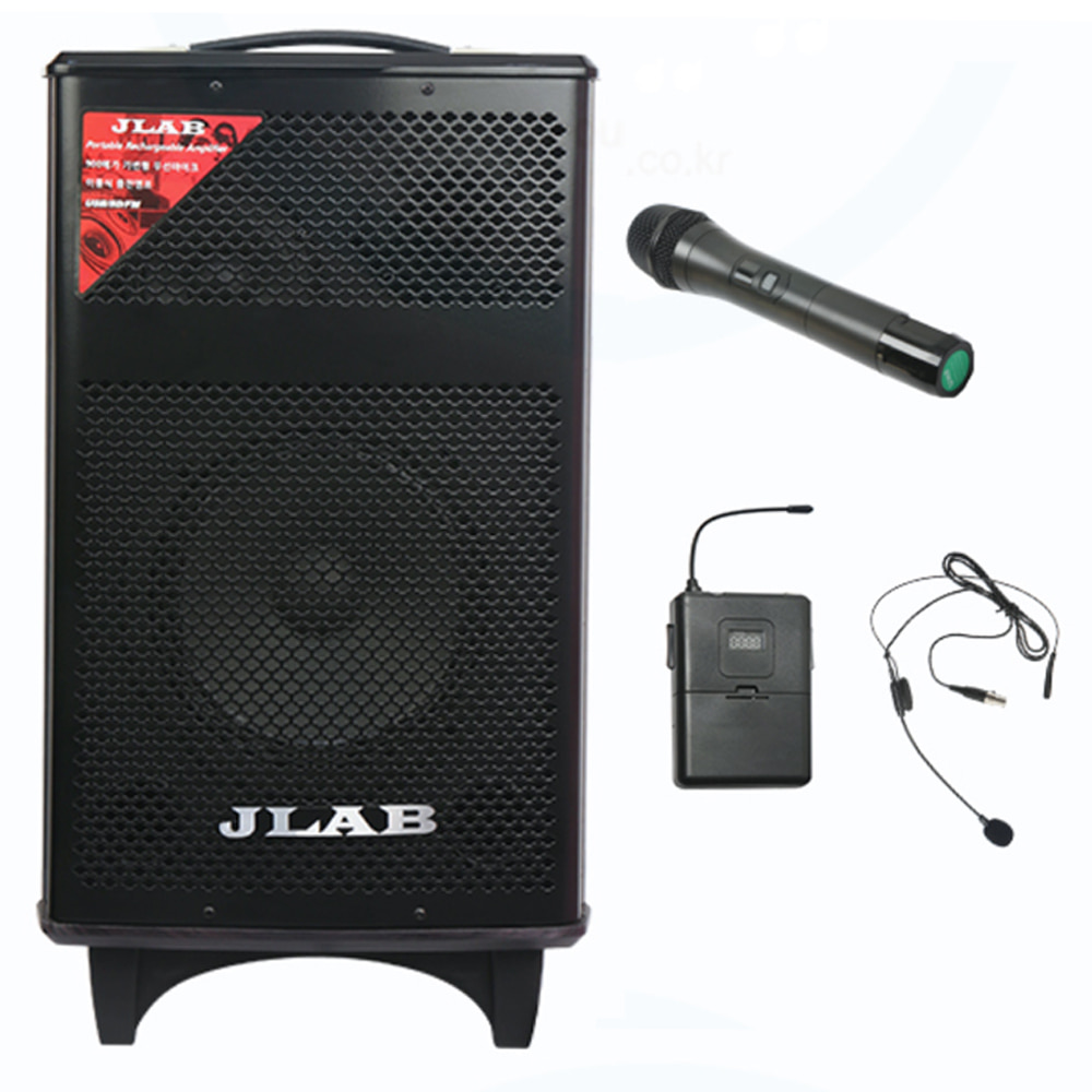 JLAB MKQ-220EU 200W 2채널 이동식앰프 핸드+헤드셋